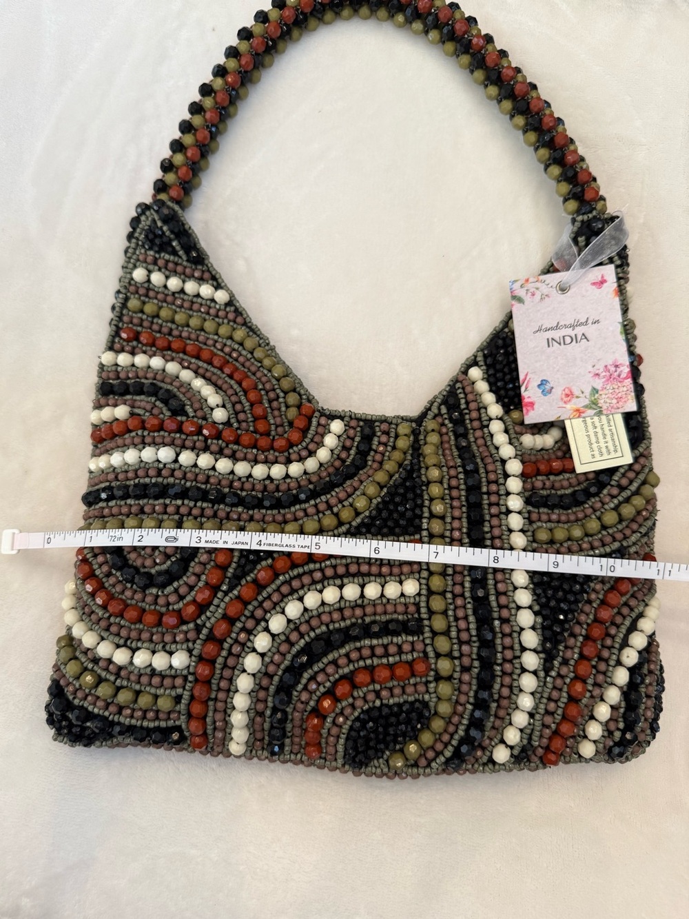 Handcrafted in India Beaded Multicolor Women’s Shoulder Bag. NWT - Picture 3 of 6